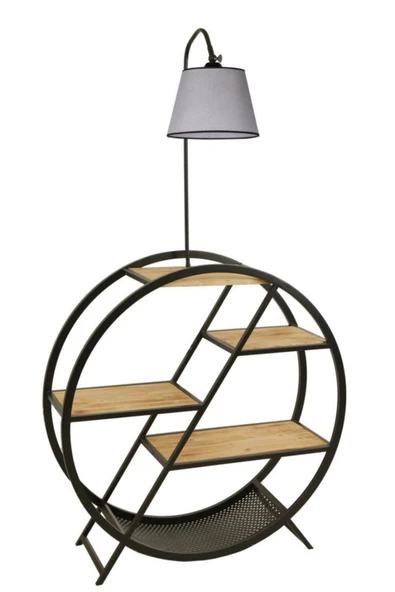 Lumexx Plüton Yanık Lambader Pramit Açık Hasır Gri Abajurlu - 2