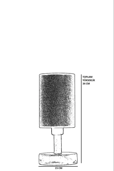 Lumexx ANKA CEVİZ HARDAL ABAJURLU MASA LAMBASI - 3