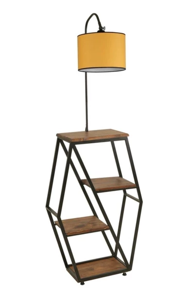 Lumexx Sembol Ceviz Lambader Silindir Hardal Abajurlu - Resim 2