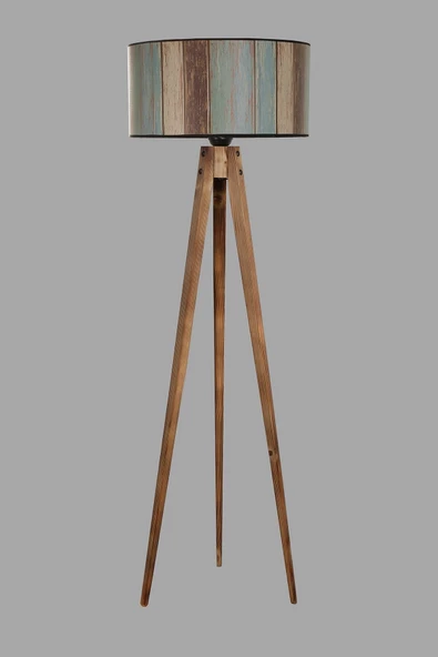 Lumexx Tripod Lambader Yanık Silindir Renkli Abajurlu - 2