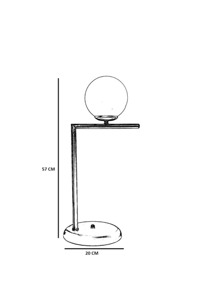 Lumexx ARAZ ESKİTME BEYAZ CAMLI MASA LAMBASI - 4