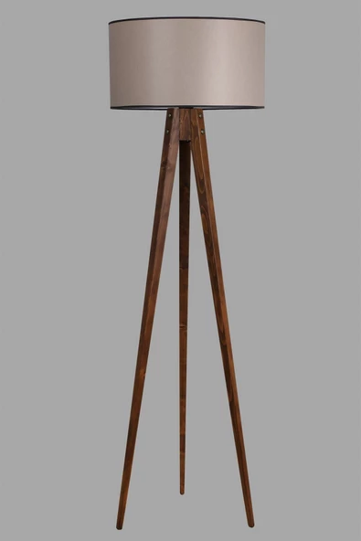 Lumexx Tripod Ceviz Lambader Silindir 82 Abajurlu - 2