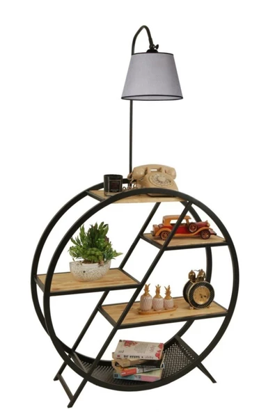 Lumexx Plüton Yanık Lambader Pramit Açık Hasır Gri Abajurlu