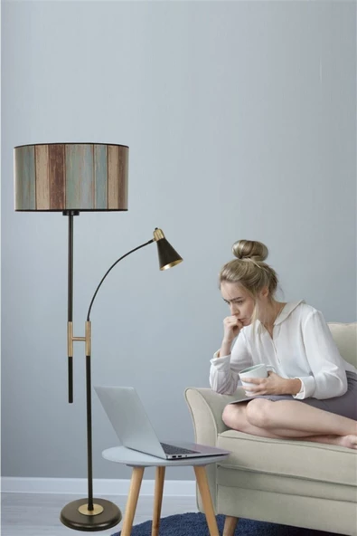 Lumexx Forza Siyah Lambader Silindir Renkli Abajurlu - 3