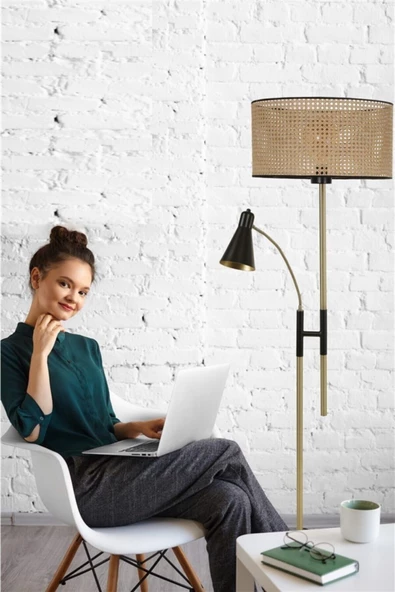 Lumexx Forza Eskitme Lambader Silindir Rattan Abajurlu ürün görseli