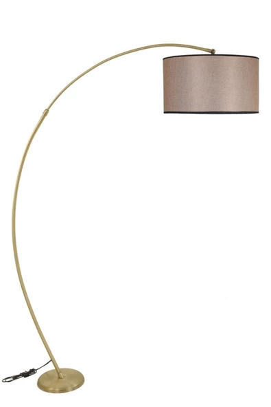 Lumexx Mısra Eskitme Lambader Silindir Koyu Hasır Abajurlu - Resim 2