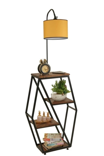 Lumexx Sembol Ceviz Lambader Silindir Hardal Abajurlu ürün görseli