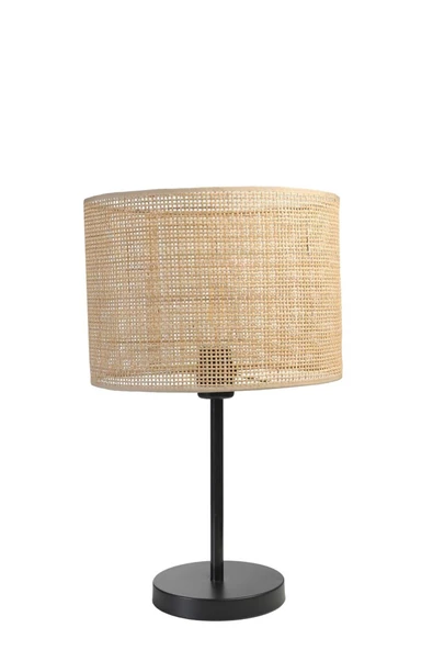Lumexx ÖRGÜLÜ RATTAN ABAJURLU MASA LAMBASI SİYAH - 2