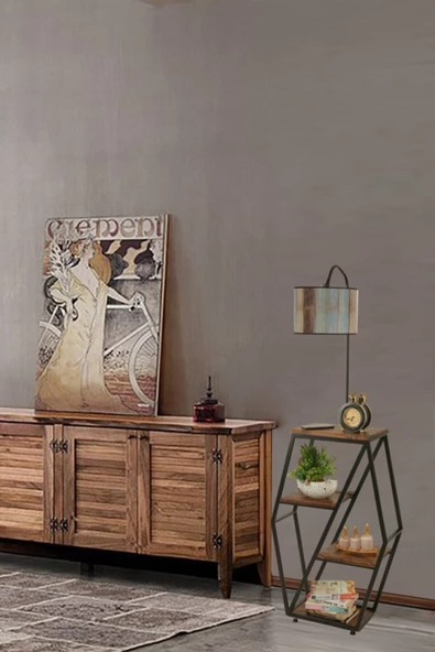 Lumexx Sembol Ceviz Lambader Silindir Renkli Abajurlu - Resim 3