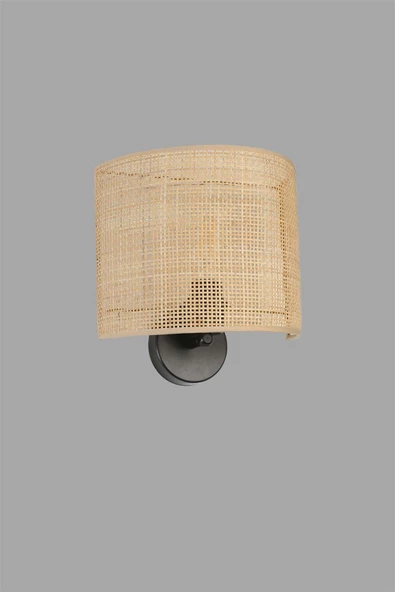 Lumexx ÖRGÜLÜ RATTAN ABAJURLU OVAL APLİK - 4