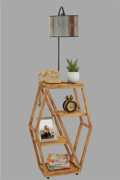 Lumexx Asos Yanık Lambader Silindir Renkli Abajurlu - 3
