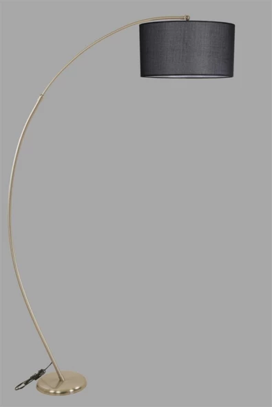 Lumexx Mısra Mat Krom Lambader Silindir Hasır Siyah Abajurlu - Resim 2