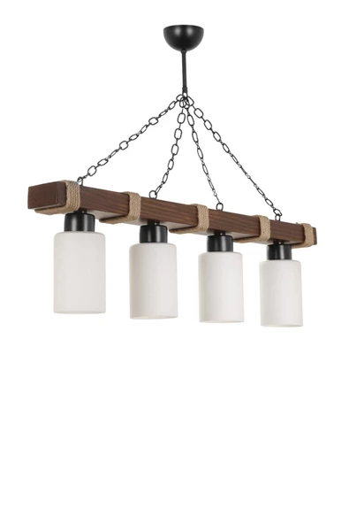 Lumexx Jasmin 4 Lü Ahşap Ceviz Silindir Opal Camlı