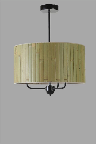 Lumexx BAMBU 03 ABAJURLU 3 LÜ SARKIT AVİZE - 3