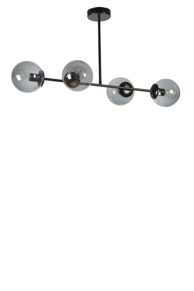 Lumexx YENİ FAVORİ 4 LÜ SİYAH FÜME CAMLI AVİZE - Resim 2