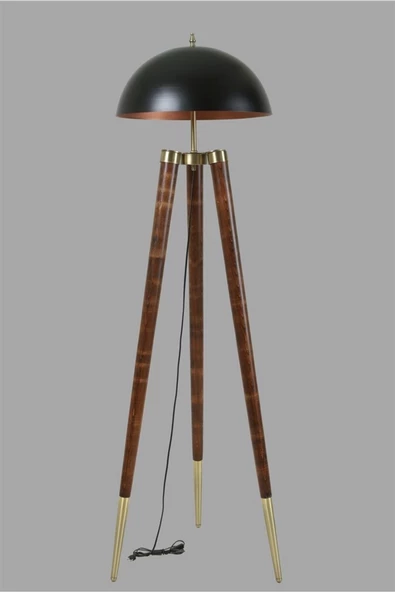 Lumexx Stil Ceviz Lambader Siyah Büyük Retro Başlıklı - Resim 3