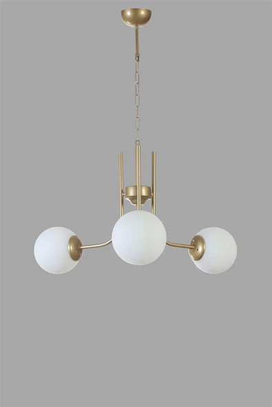 Lumexx NEVADA 3 LÜ ESKİTME BEYAZ CAMLI AVİZE - Resim 2