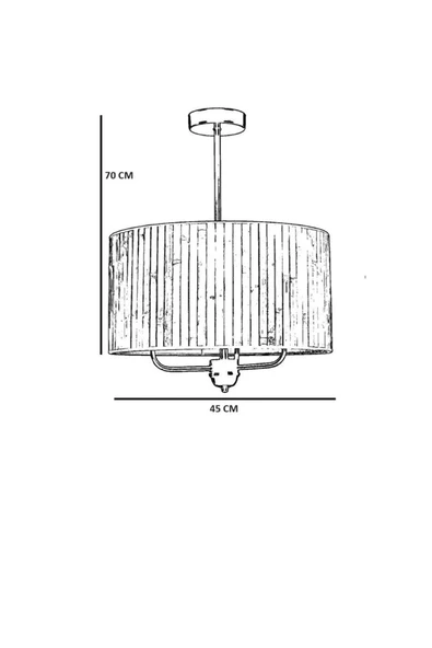 Lumexx RENKLİ ABAJURLU 3 LÜ SARKIT AVİZE - Resim 4