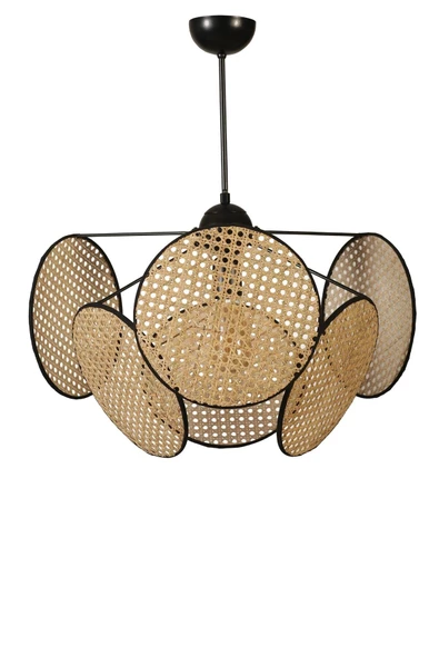 Lumexx HERA SİLİNDİR 6 LI RATTAN AVİZE - 2