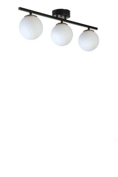 Lumexx YENİ CAN 3 LÜ SİYAH BEYAZ CAMLI AVİZE - Resim 2