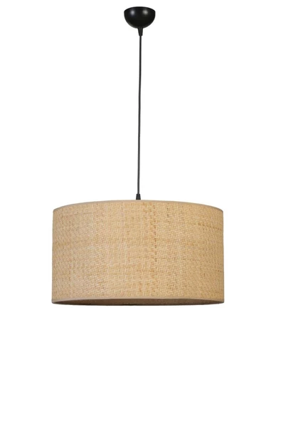 Lumexx HASIR RATTAN ABAJURLU TEKLİ SARKIT AVİZE - 2