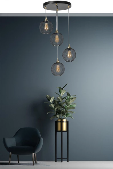 Lumexx JUPİTER 4 LÜ TEPSİLİ SİYAH SARKIT ürün görseli