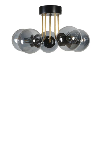 Lumexx PABLO 5 Lİ SİYAH FÜME CAMLI AVİZE - Resim 2