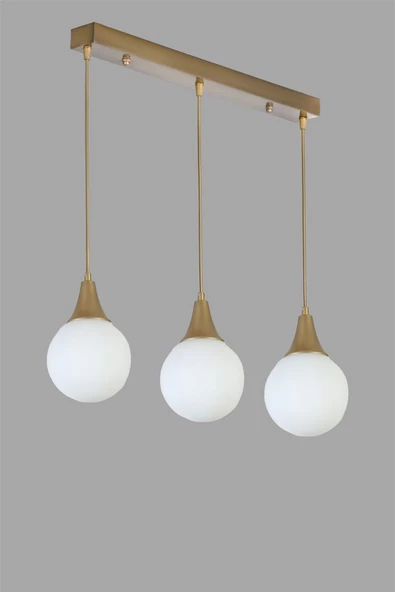 Lumexx AFRA 3 LÜ SIRALI ESKİTME BEYAZ CAMLI SARKIT - 3