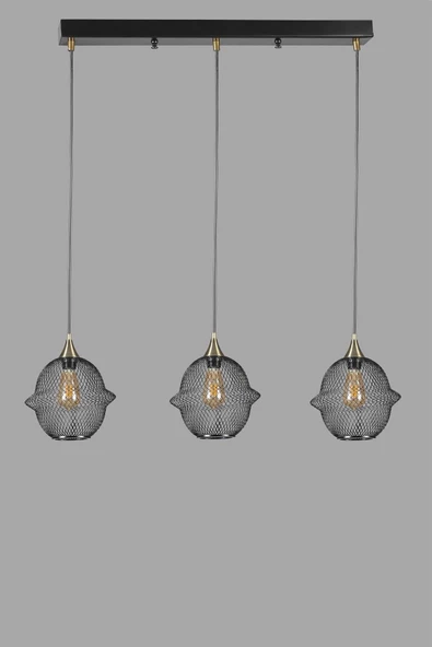 Lumexx MERKÜR 3 LÜ SIRALI SİYAH SARKIT - Resim 2