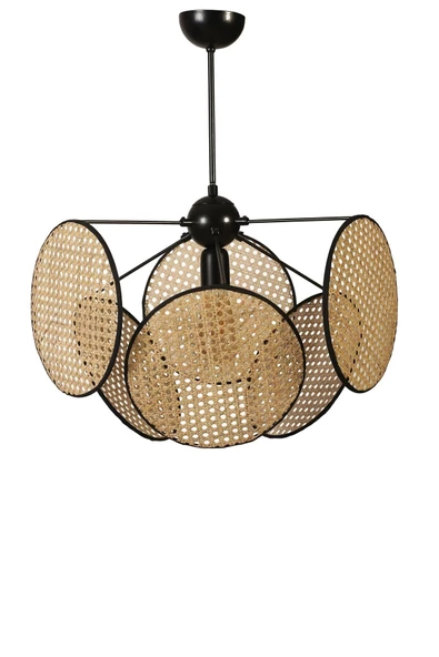 Lumexx HERA SİLİNDİR 6 LI RATTAN AVİZE - 3