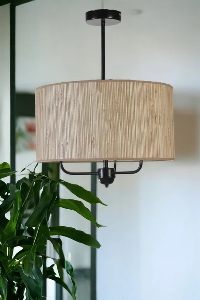 Lumexx BAMBU 09 ABAJURLU 3 LÜ SARKIT AVİZE