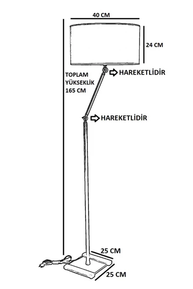 Lumexx Milas Eskitme Lambader Silindir Finli Krem Abajurlu - 3
