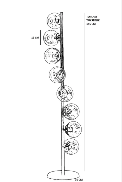 Lumexx SİMAY 8 Lİ SİYAH FÜME CAMLI LAMBADER - Resim 4
