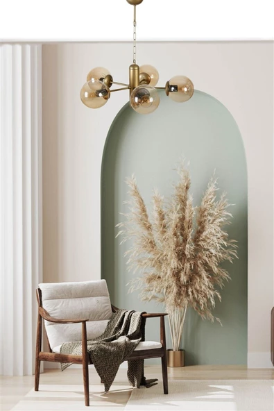 Lumexx BANKOK 5 Lİ ESKİTME BAL CAMLI AVİZE ürün görseli