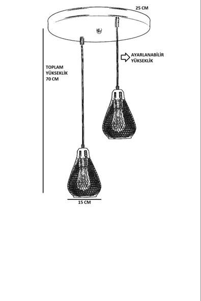 Lumexx ARMUT 2 Lİ TEPSİLİ SİYAH SARKIT - Resim 3