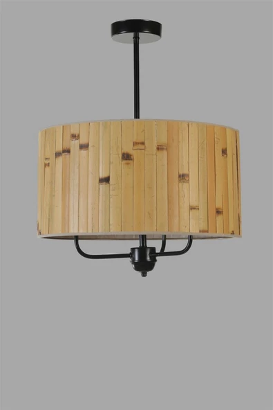Lumexx BAMBU 02 ABAJURLU 3 LÜ SARKIT AVİZE - 3