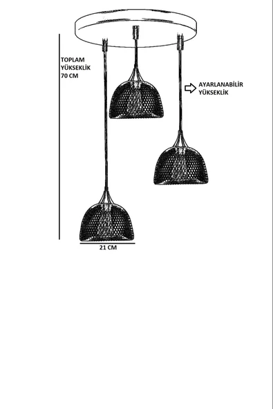 Lumexx NASA 3 LÜ TEPSİLİ SİYAH SARKIT - 3