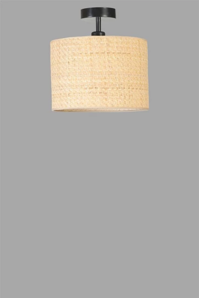 Lumexx HASIR RATTAN ABAJURLU PLAFONYER AVİZE - Resim 2