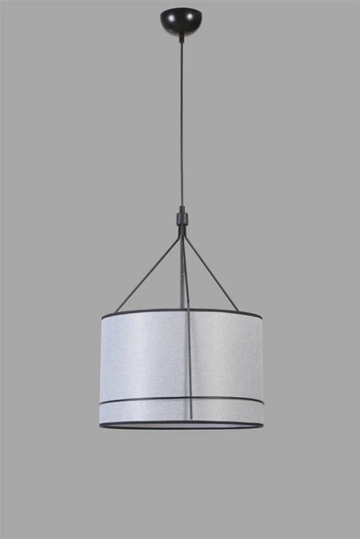 Lumexx VİOLET SİYAH HASIR GRİ ABAJURLU SARKIT - Resim 2