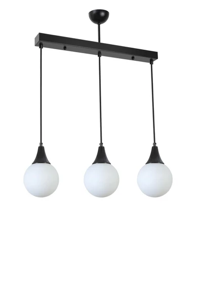 Lumexx AFRA 3 LÜ SIRALI SİYAH BEYAZ CAMLI SARKIT ürün görseli