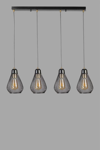 Lumexx ARMUT 4 LÜ SIRALI SİYAH SARKIT - Resim 2