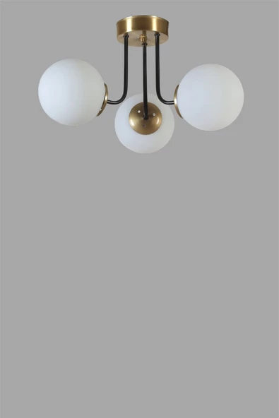 Lumexx PABLO 3 LÜ ESKİTME BEYAZ CAMLI AVİZE - Resim 2