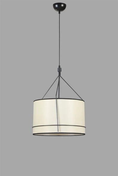 Lumexx VİOLET SİYAH FİNLİ KREM ABAJURLU SARKIT - Resim 3