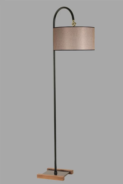 Lumexx Kumru Siyah Lambader Silindir Koyu Hasır Abajurlu - Resim 2