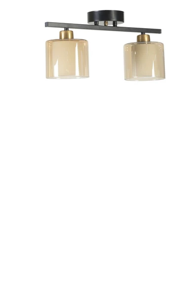 Lumexx YENİ NOMİ 2 Lİ SİYAH BAL CAMLI AVİZE ürün görseli