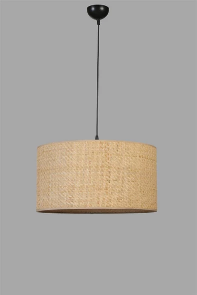 Lumexx HASIR RATTAN ABAJURLU TEKLİ SARKIT AVİZE - 3