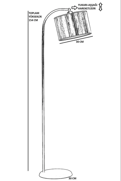 Lumexx AZRA SİYAH SİLİNDİR HARDAL ABAJURLU LAMBADER - Resim 3