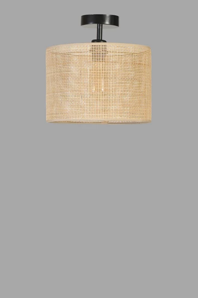 Lumexx ÖRGÜLÜ RATTAN ABAJURLU PLAFONYER AVİZE - Resim 3