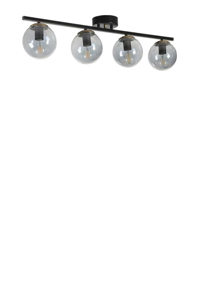 Lumexx YENİ CAN 4 LÜ SİYAH FÜME CAMLI AVİZE - Resim 2