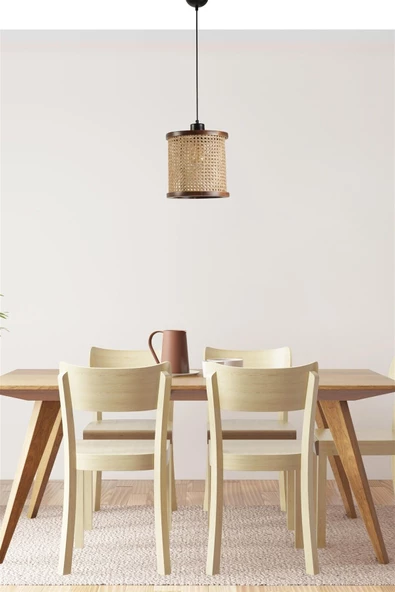 Lumexx GİZEM ORTA TEKLİ CEVİZ RATTAN SARKIT